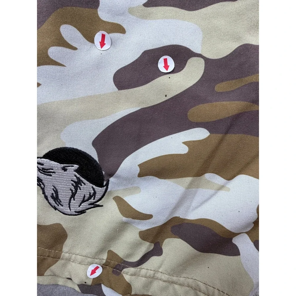 TacHuntFish Mens Medium Athletic Shorts Desert Camo 6 Inch Inseam Hunting